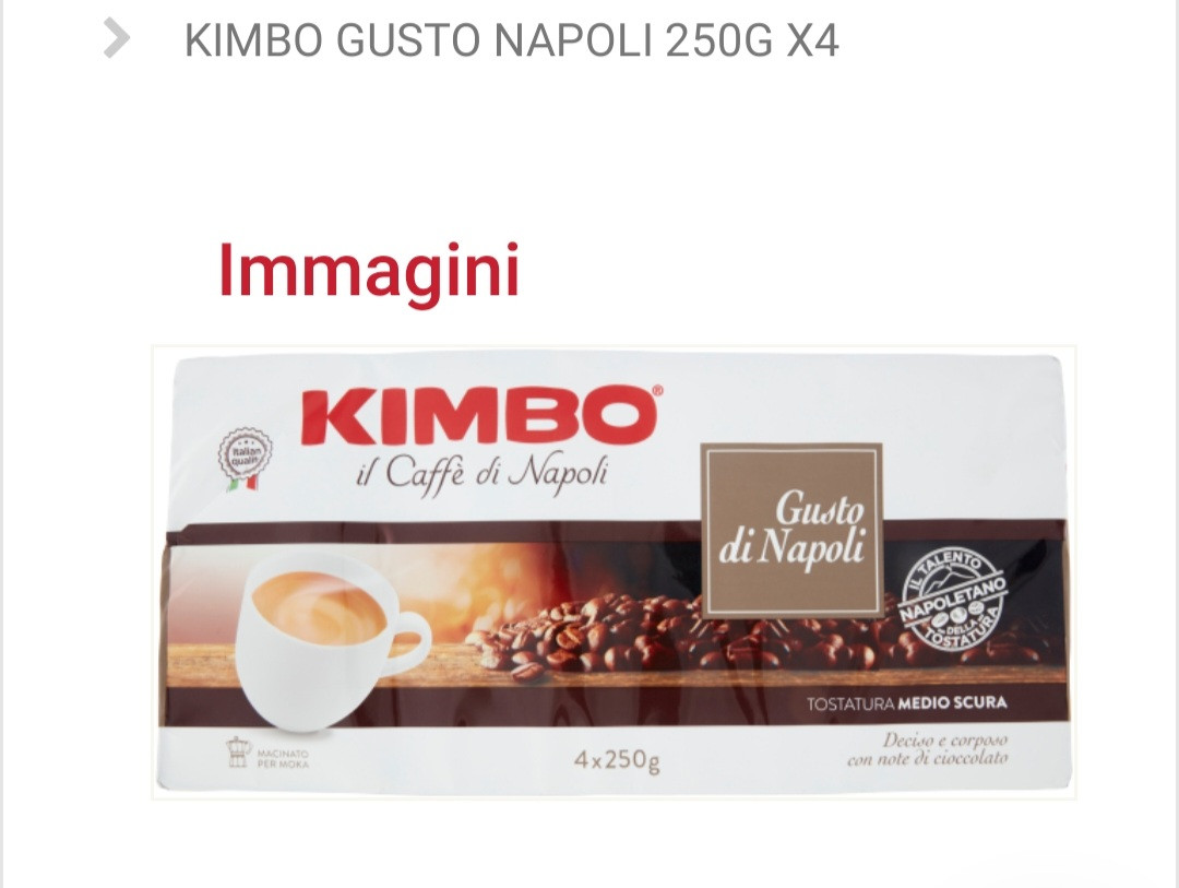 Kimbo macinato fresco  4 x 250gr